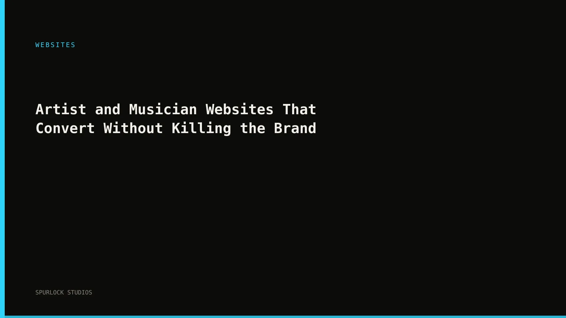 Artist and Musician Websites That Convert Without Killing the Brand