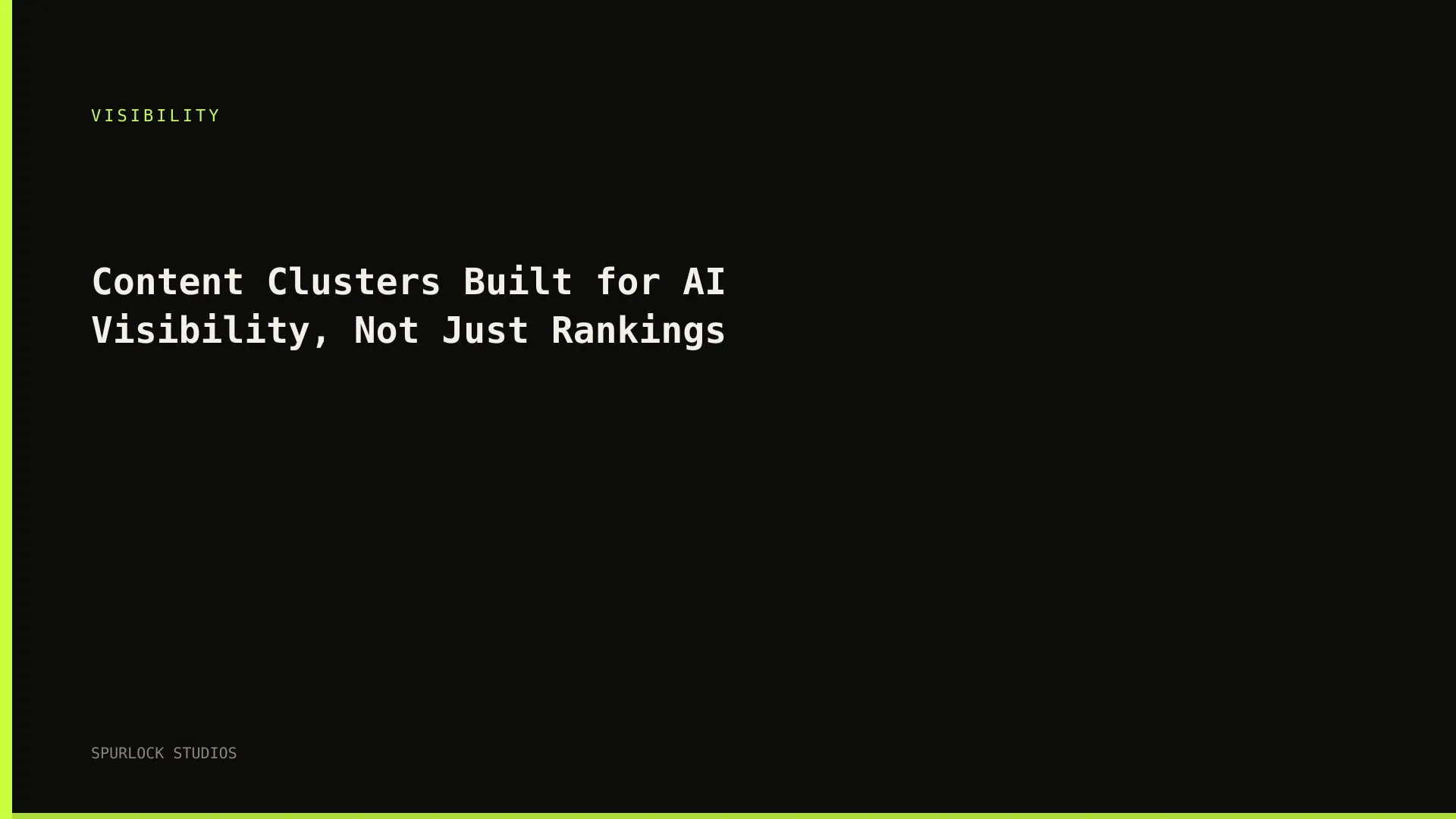 Content Clusters Built for AI Visibility, Not Just Rankings
