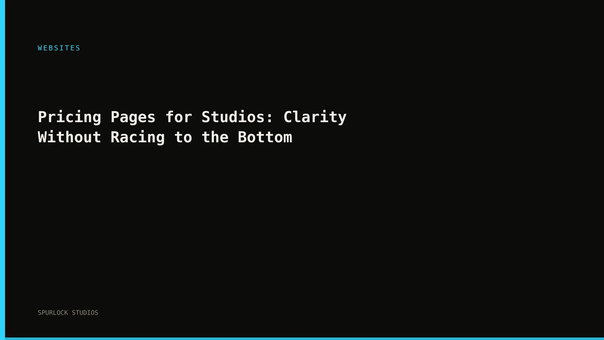 Pricing Pages for Studios: Clarity Without Racing to the Bottom